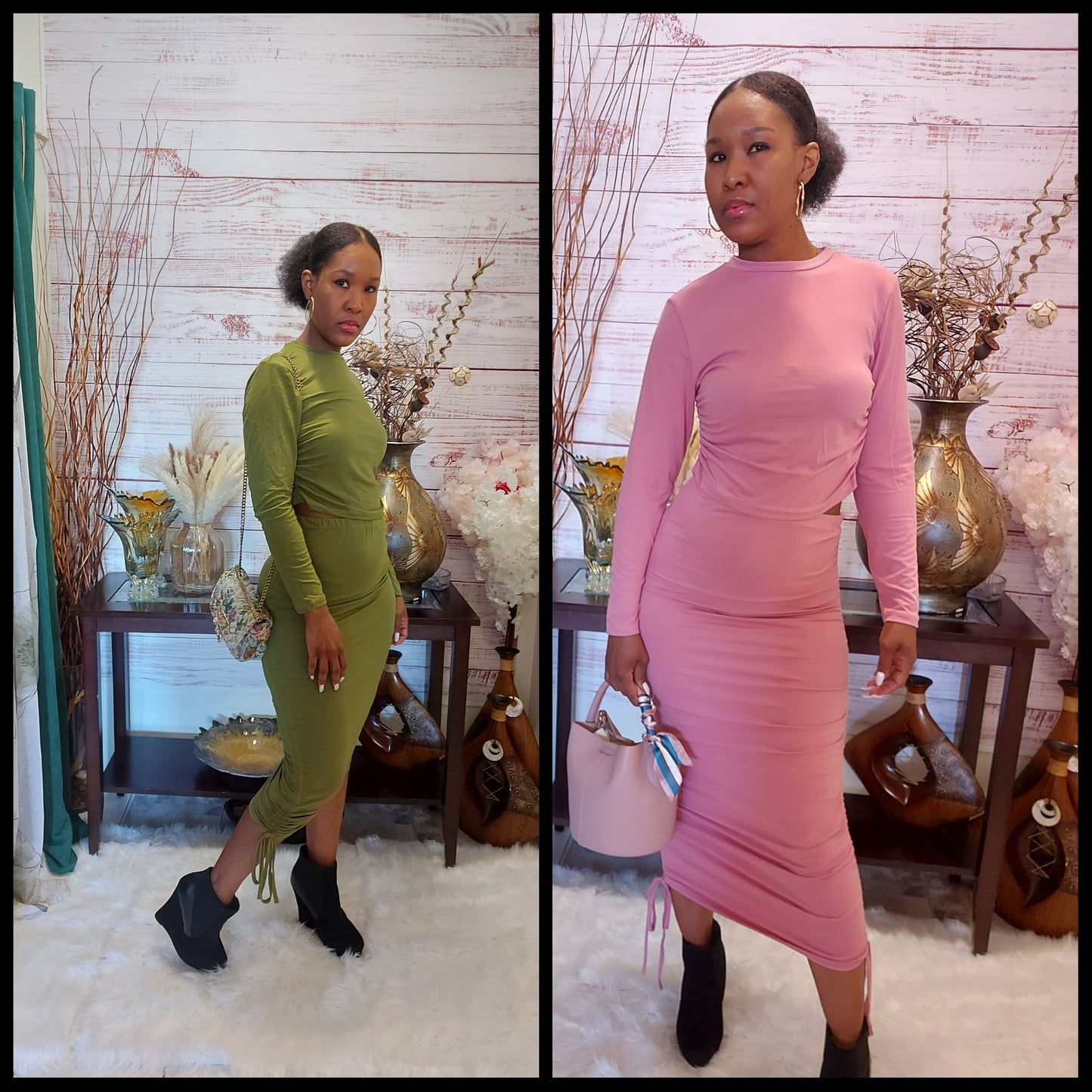 Draw String Skirt Set