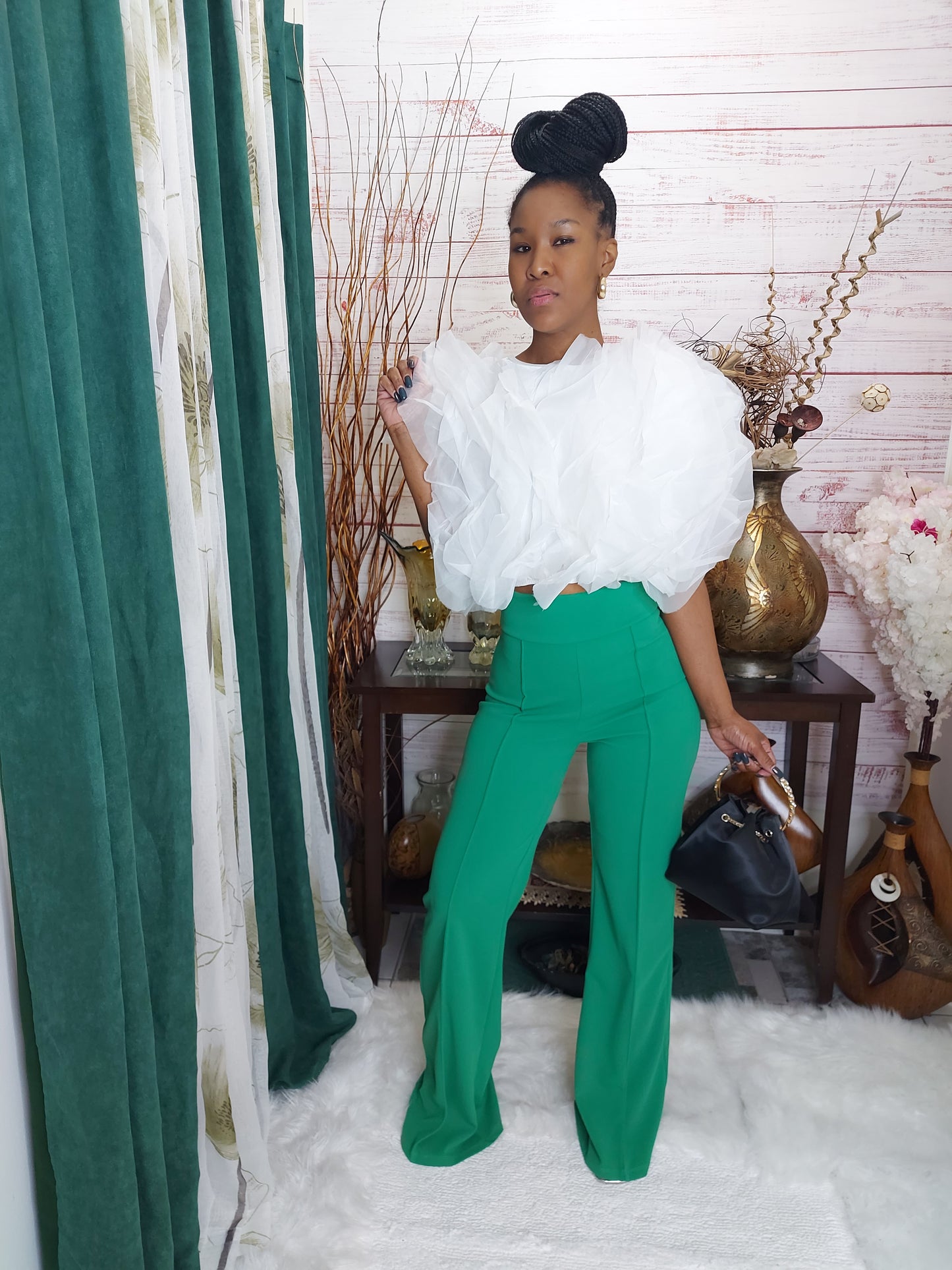 Aalyiah Sassy Top White