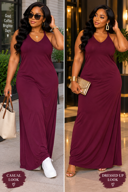 Summer sleeveless  maxi dress