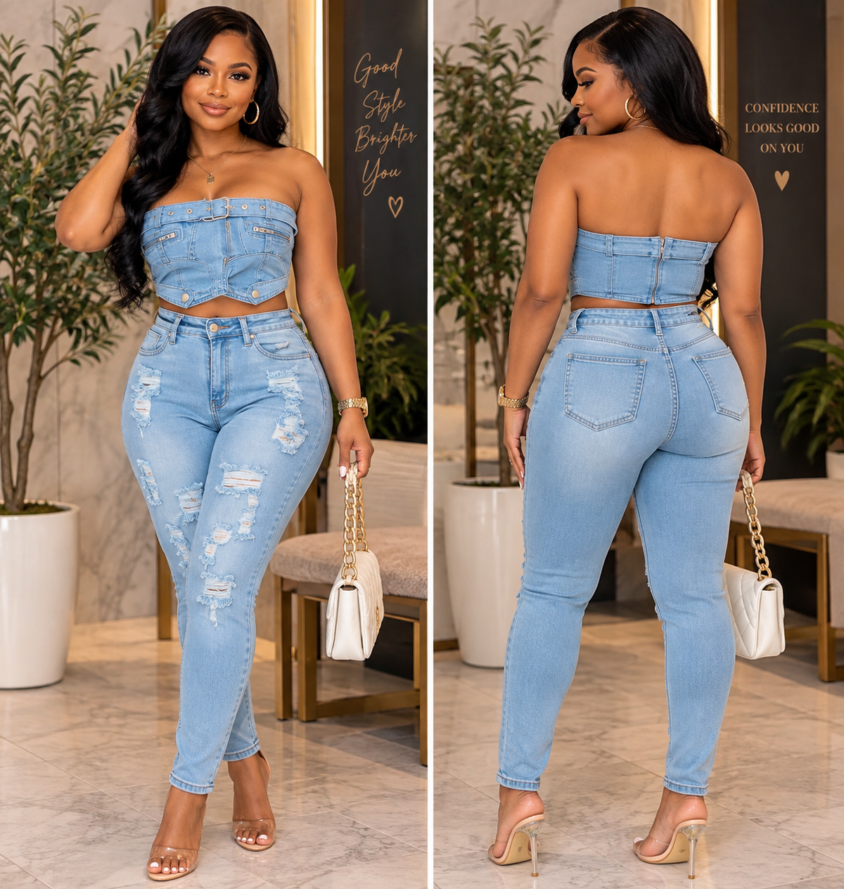 Two Piece Denim Set