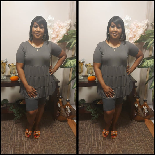 Ruffle Tunic short set