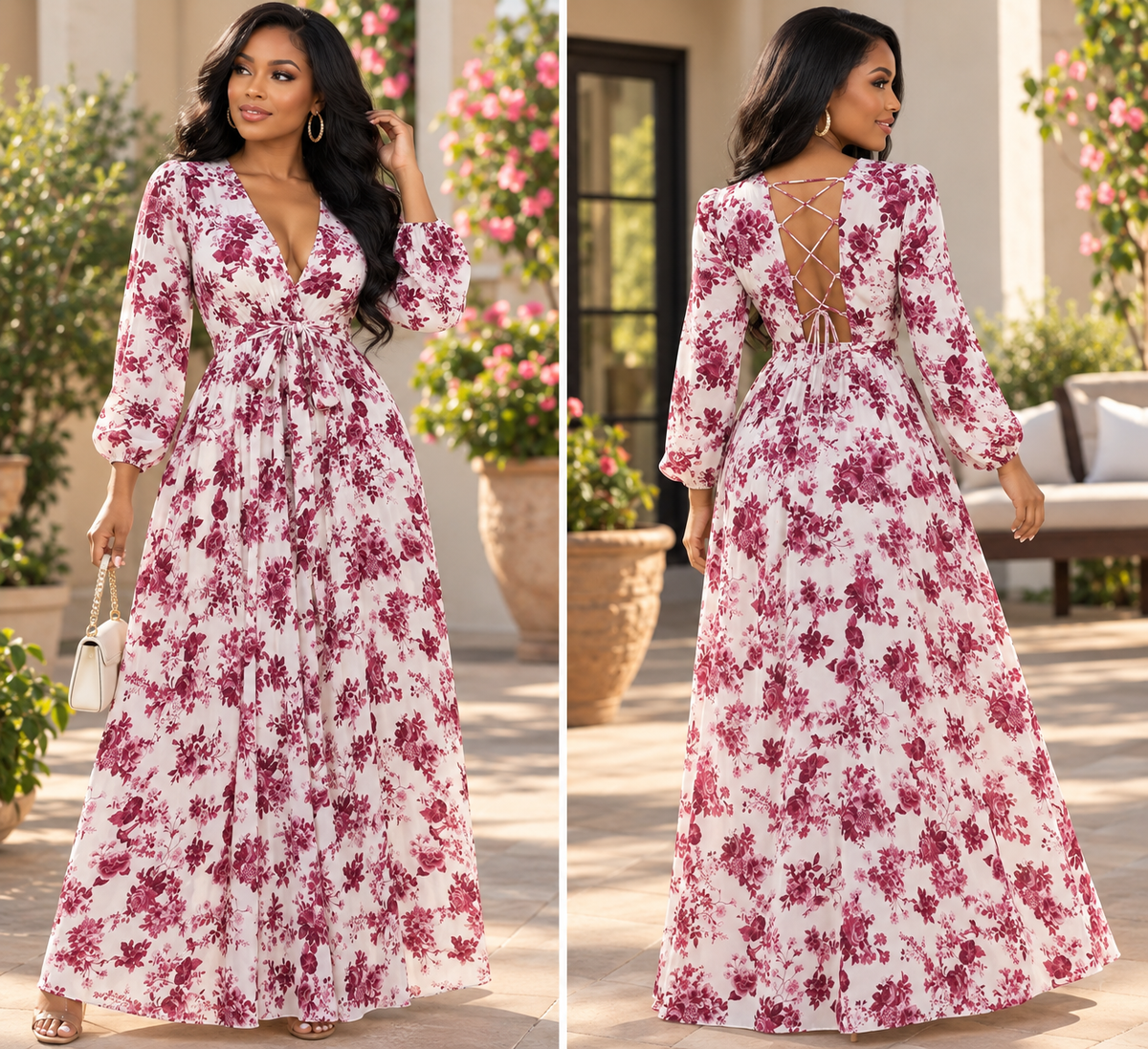 Daring Floral Maxi Dress